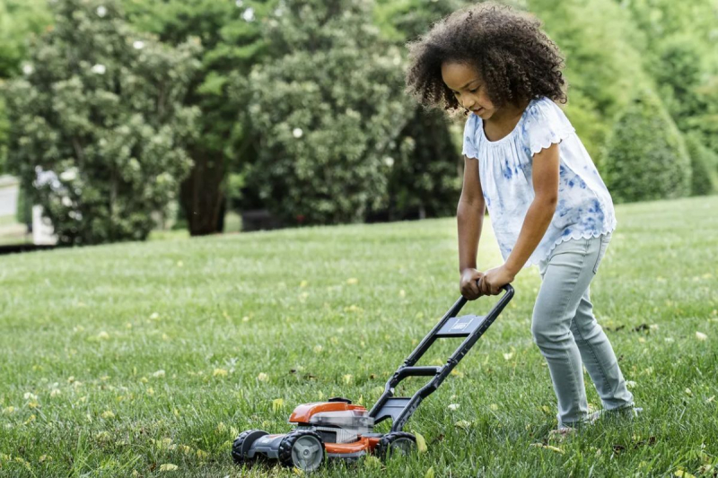 Toy Lawnmover, Row, Without Ba